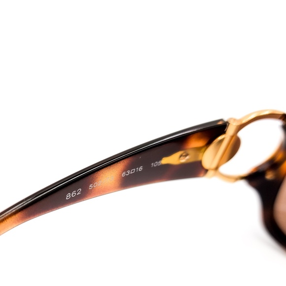 Bvlgari B.Zero Brown Tortoise Gold Logo Designer Sunglasses with case - Picture 6 of 9